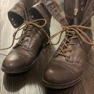 Steve Madden brown combat boots